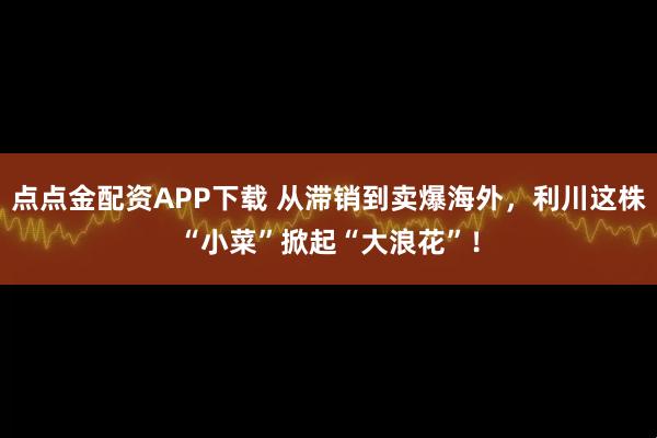 点点金配资APP下载 从滞销到卖爆海外，利川这株“小菜”掀起“大浪花”！